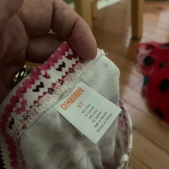 Gymboree Burgundy and Cream Gingerbread Leggings and matching knot skirt - Picture 3 of 3